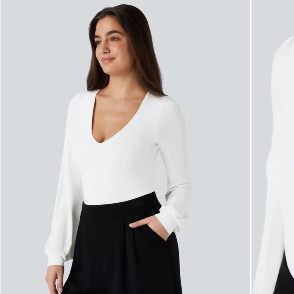 Halara V Neck Bodysuit